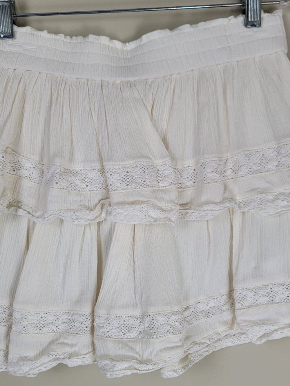 Chelsea & Violet Lace Matching Set Boho Coquette Top & Tiered Mini Skirt S M - Picture 13 of 14